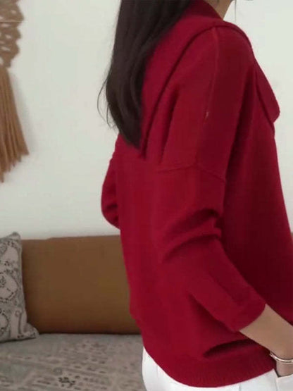 Casual Long Sleeve Knitted Sweater