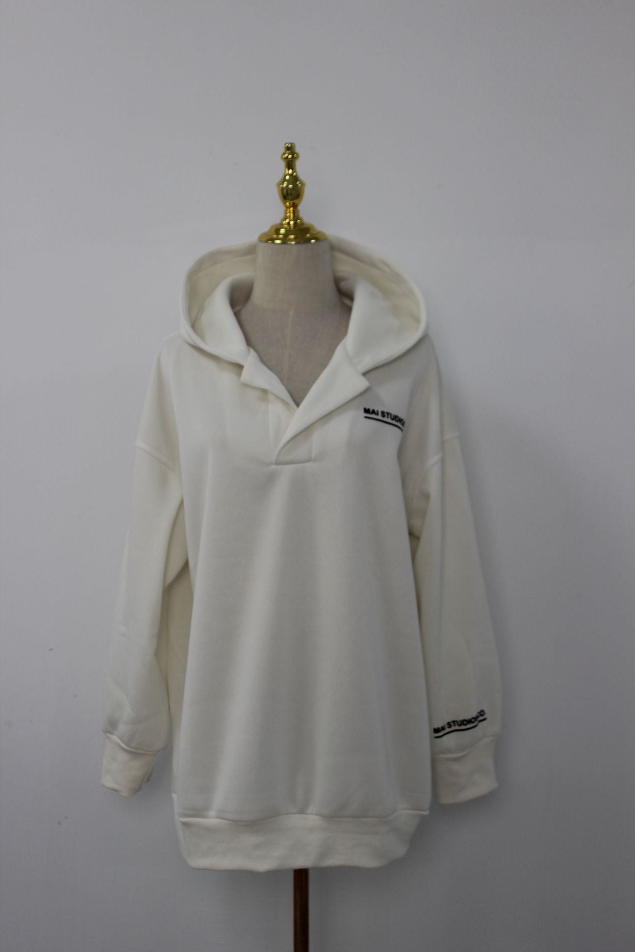 Thick-fabric hooded long-sleeved versatile hoodie