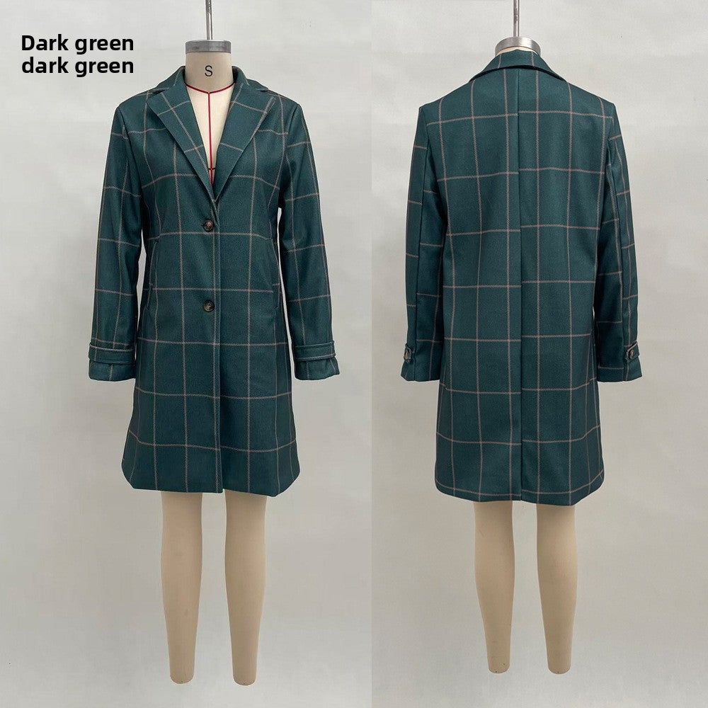 Long-sleeved button-down coat