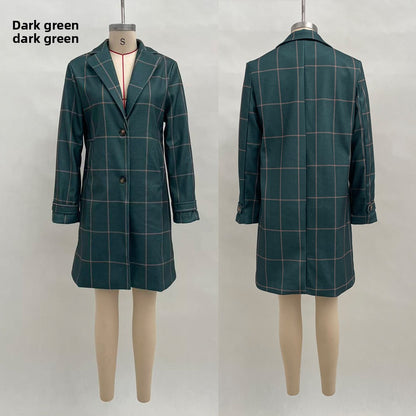 Long-sleeved button-down coat