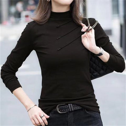 velvet turtleneck shirt