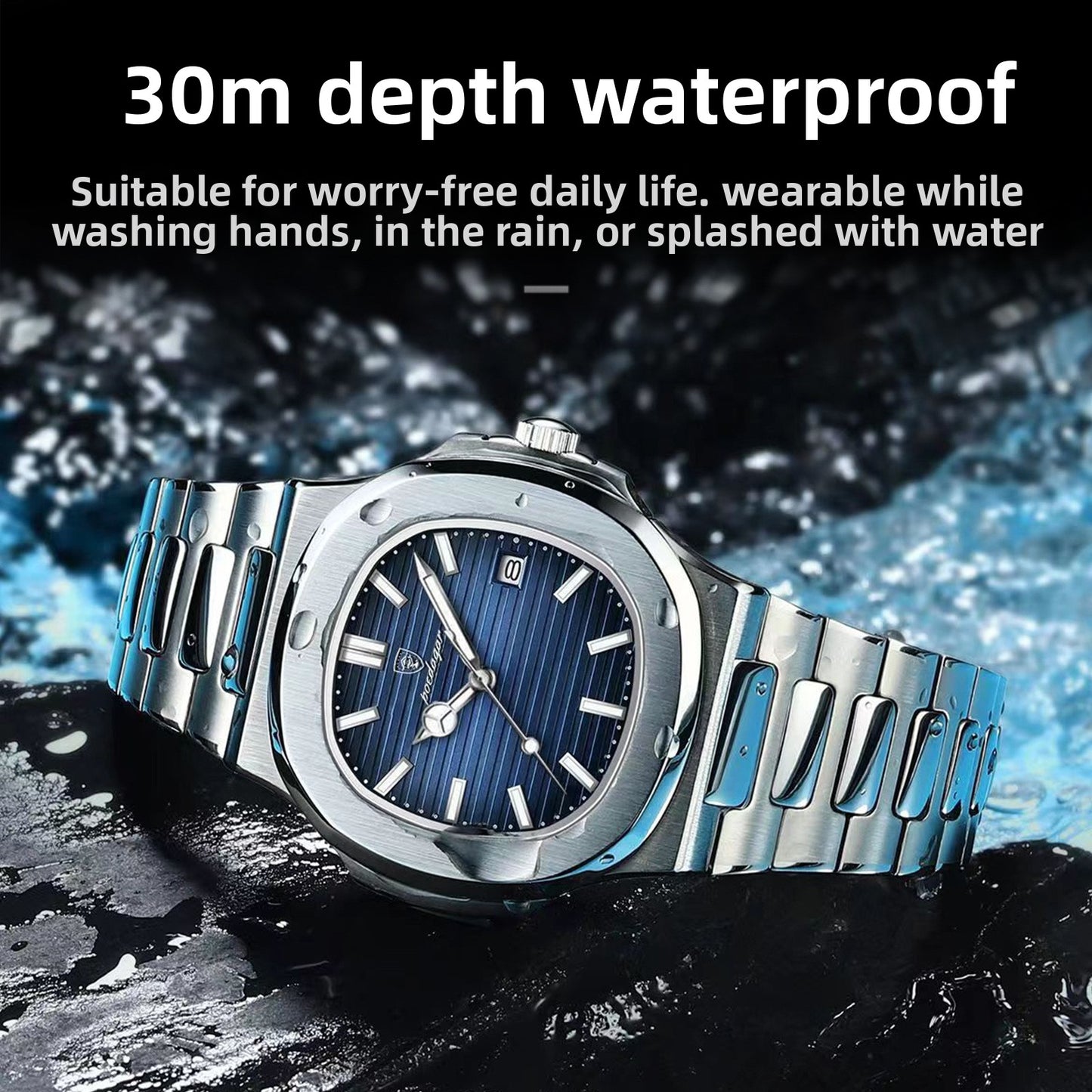 Swiss Brand Waterproof Luminous Ultra-Thin Men's Quartz Watch
