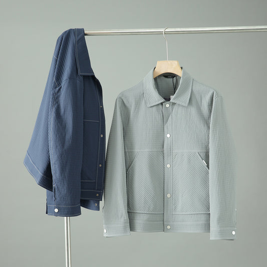 Mens Lapel Jacket Business Casual Long Sleeve