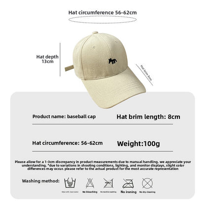 Embroidered little fox baseball cap