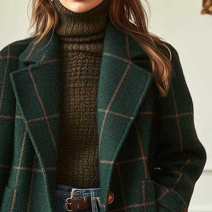 Long-sleeved button-down coat