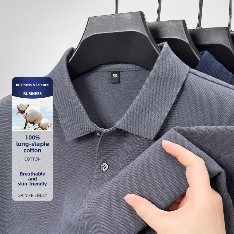 Long-staple cotton men's polo shirt