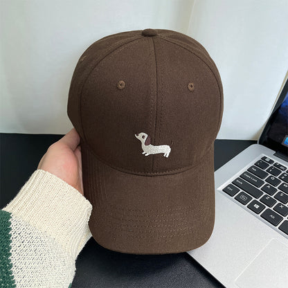 Embroidered little fox baseball cap