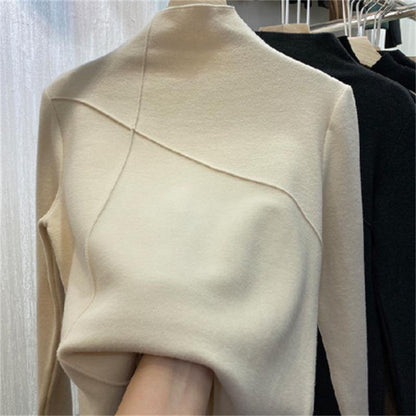 velvet turtleneck shirt