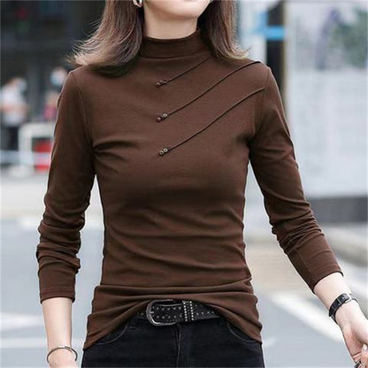 velvet turtleneck shirt