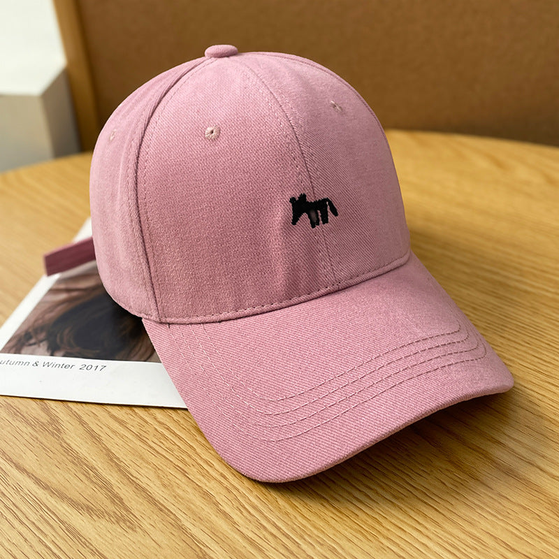 Embroidered little fox baseball cap