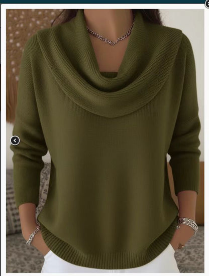 Casual Long Sleeve Knitted Sweater