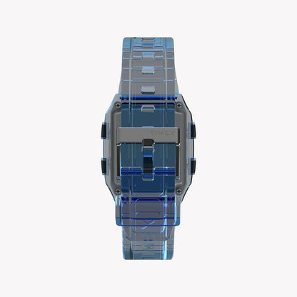 Timex Unisex Blue Resin Watch, Transparent Blue | Tw2w45100