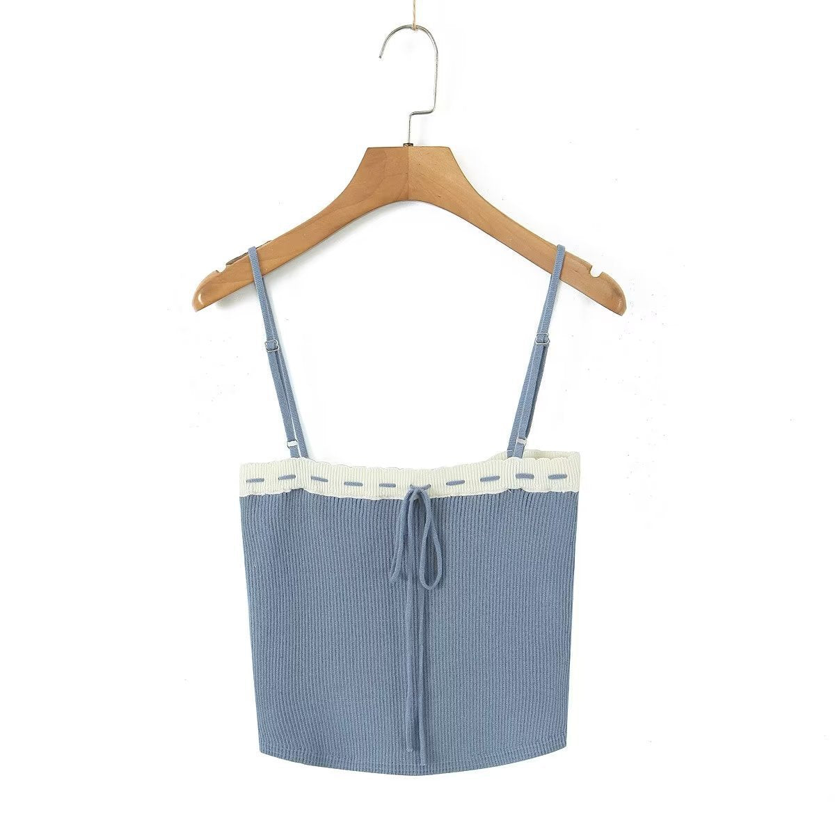 Women's Knit Camisole Long-Sleeve Top and Pleated Skirt Set