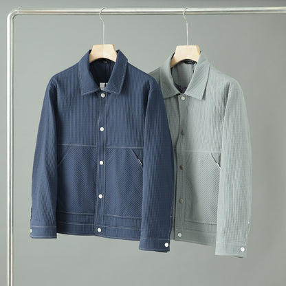 Mens Lapel Jacket Business Casual Long Sleeve