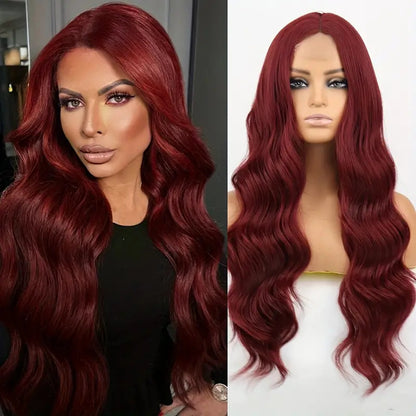 Front Lace Synthetic Wig Long Curly Hair