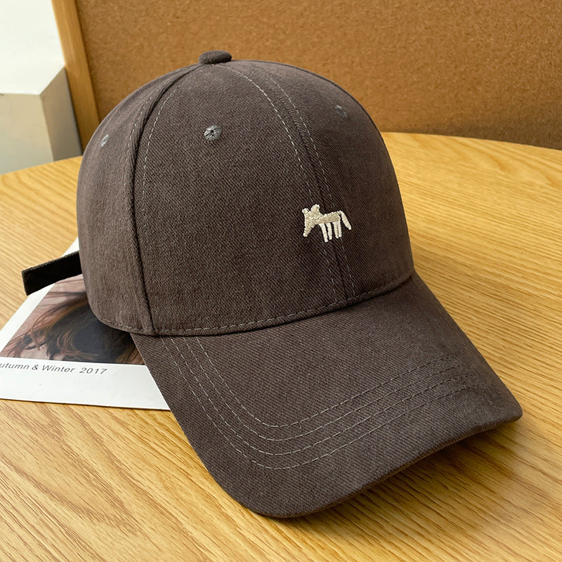 Embroidered little fox baseball cap