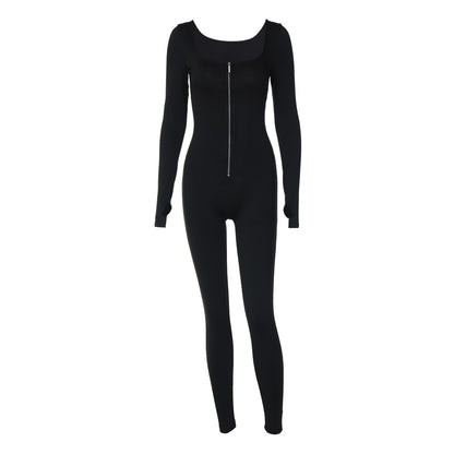 Women's Slim Fit Long Sleeve Jumpsuit