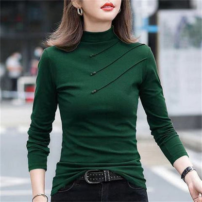 velvet turtleneck shirt