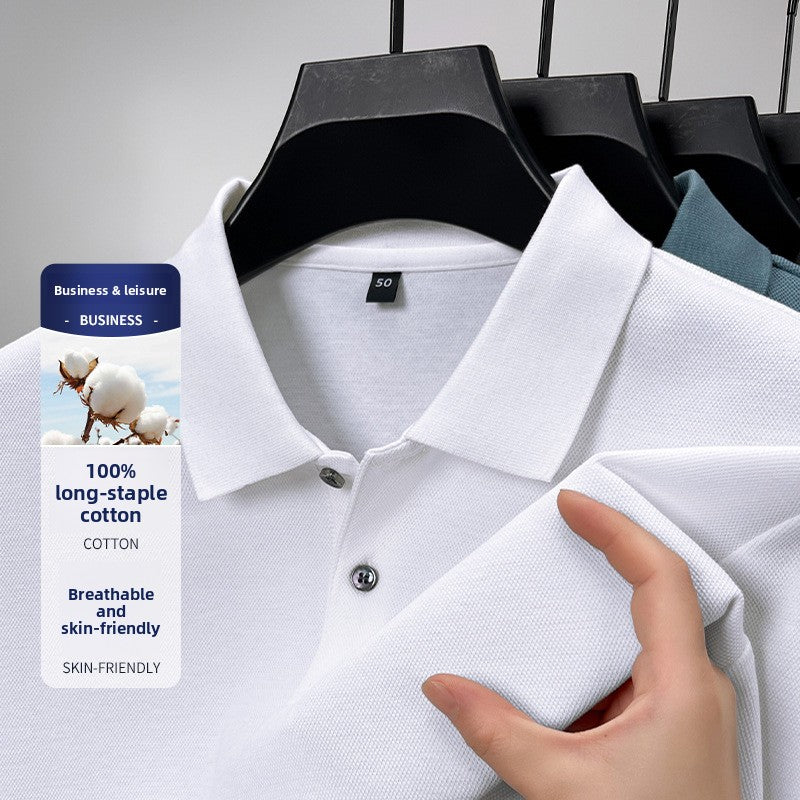 Long-staple cotton men's polo shirt