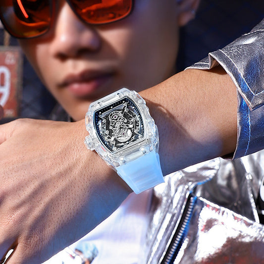 Hollow Mechanical Watch Men's Transparent Waterproof Fashion Watch