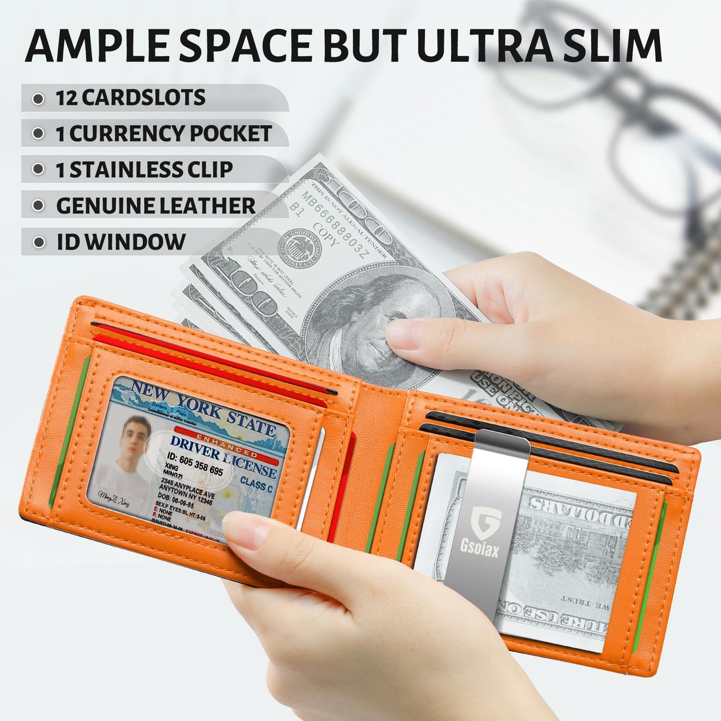 Business wallet men's card case