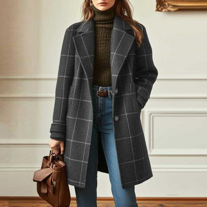 Long-sleeved button-down coat