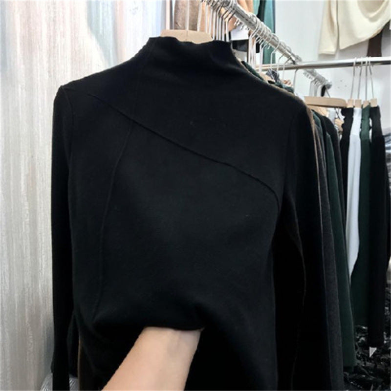 velvet turtleneck shirt