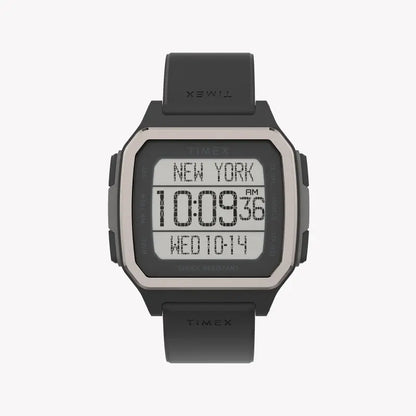 Timex Men's Black Silicone Watch, Digital Dial | Tw5m29000