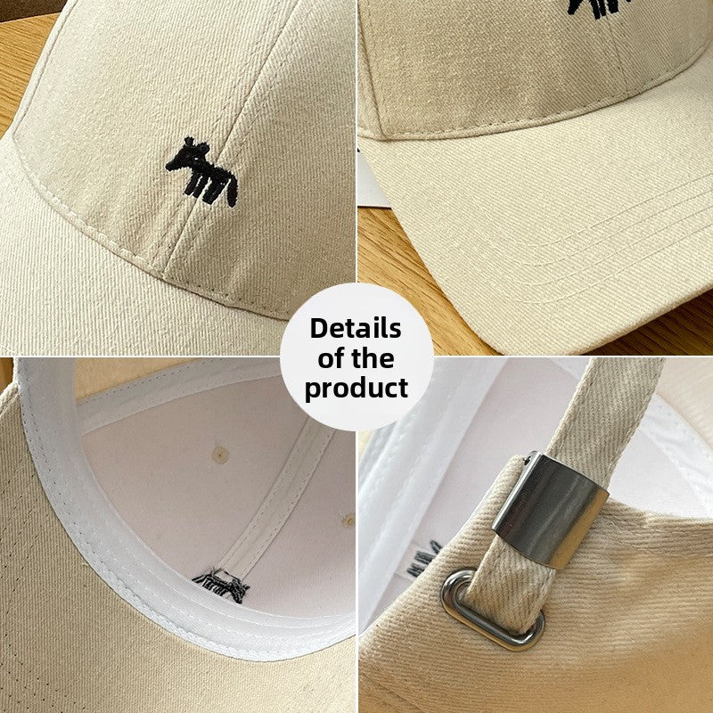 Embroidered little fox baseball cap