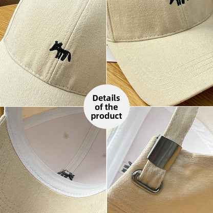 Embroidered little fox baseball cap