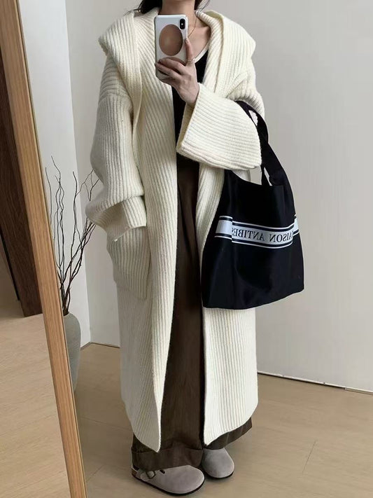 High-End Knitted Long Cardigan for Women