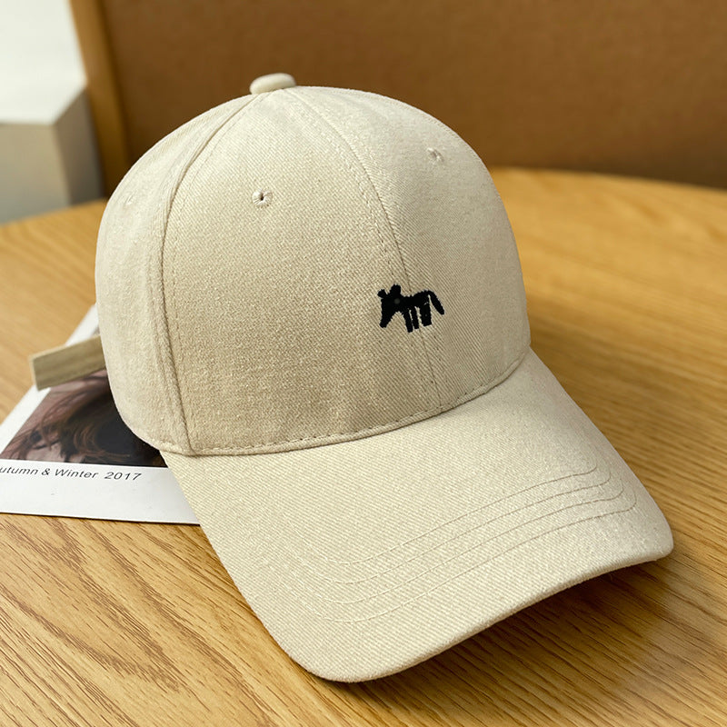 Embroidered little fox baseball cap