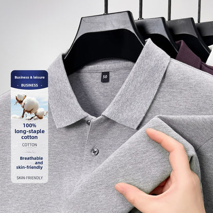 Long-staple cotton men's polo shirt