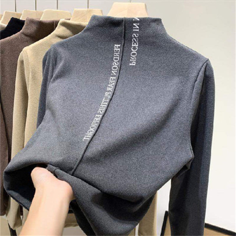 velvet turtleneck shirt