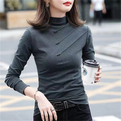 velvet turtleneck shirt