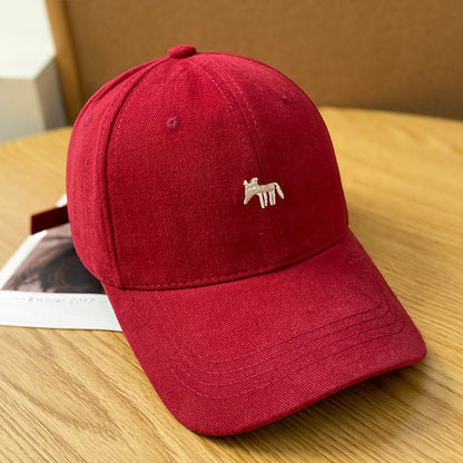 Embroidered little fox baseball cap