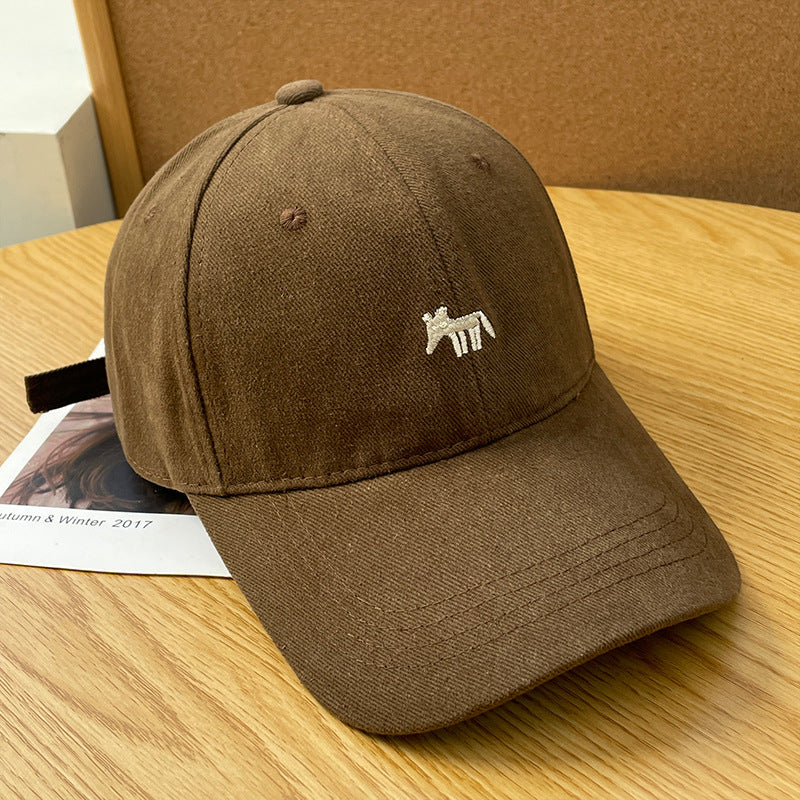 Embroidered little fox baseball cap