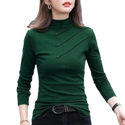 velvet turtleneck shirt
