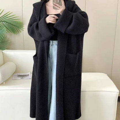 High-End Knitted Long Cardigan for Women